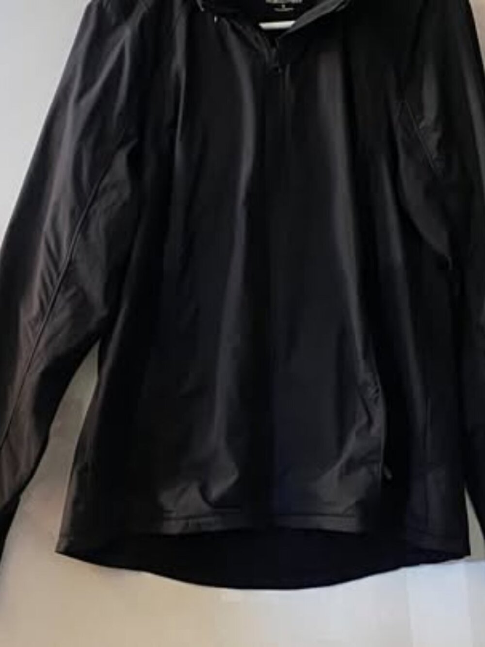 Womens black jacket size large with zip off hood